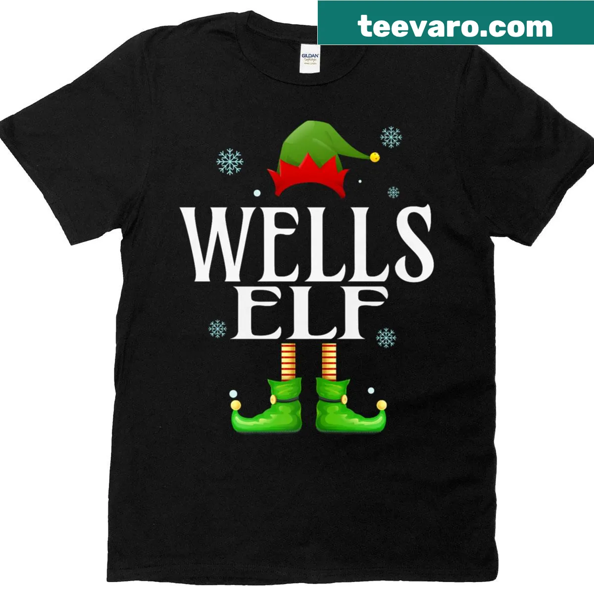 Humorous Christmas T-shirt featuring a whimsical elf graphic — on a men's t-shirt