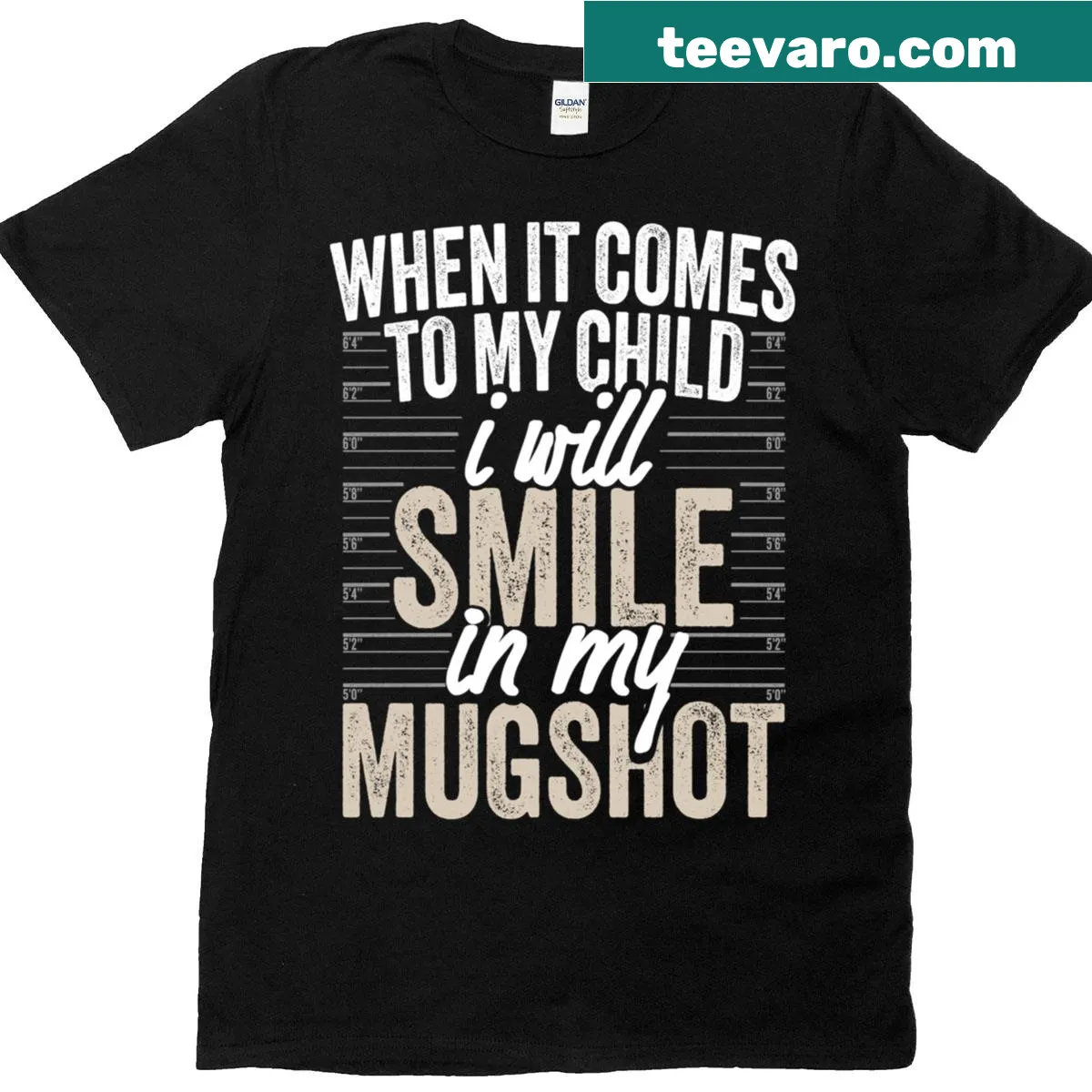 T-shirt with the heartfelt phrase about a child's smile in a playful typography style. — on a men's t-shirt
