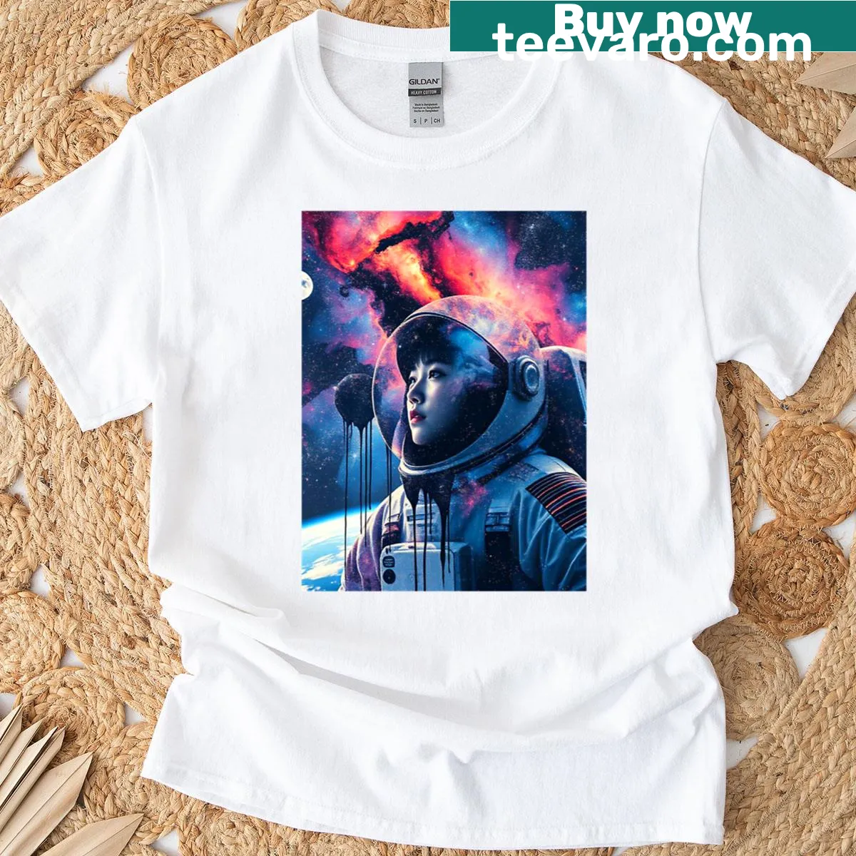 Charming T-shirt with 'Wish Upon A Star' in a whimsical font and star illustrations. — on a men's t-shirt