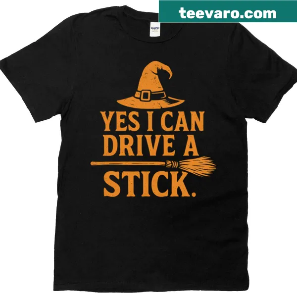 Lighthearted Halloween t-shirt with witch-themed text
