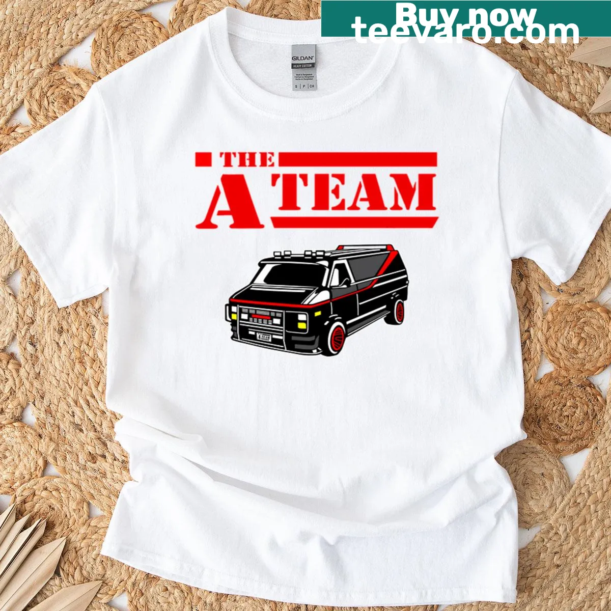 Graphic T-shirt featuring the number 8 in a bold A-team design — on a men's t-shirt