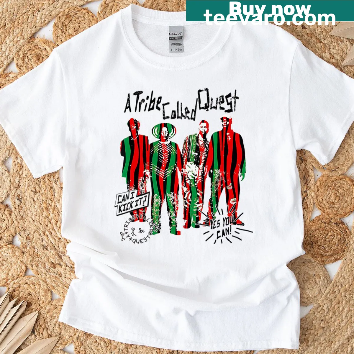 Vintage distressed 90s music logo t-shirt celebrating concert bands — on a men's t-shirt