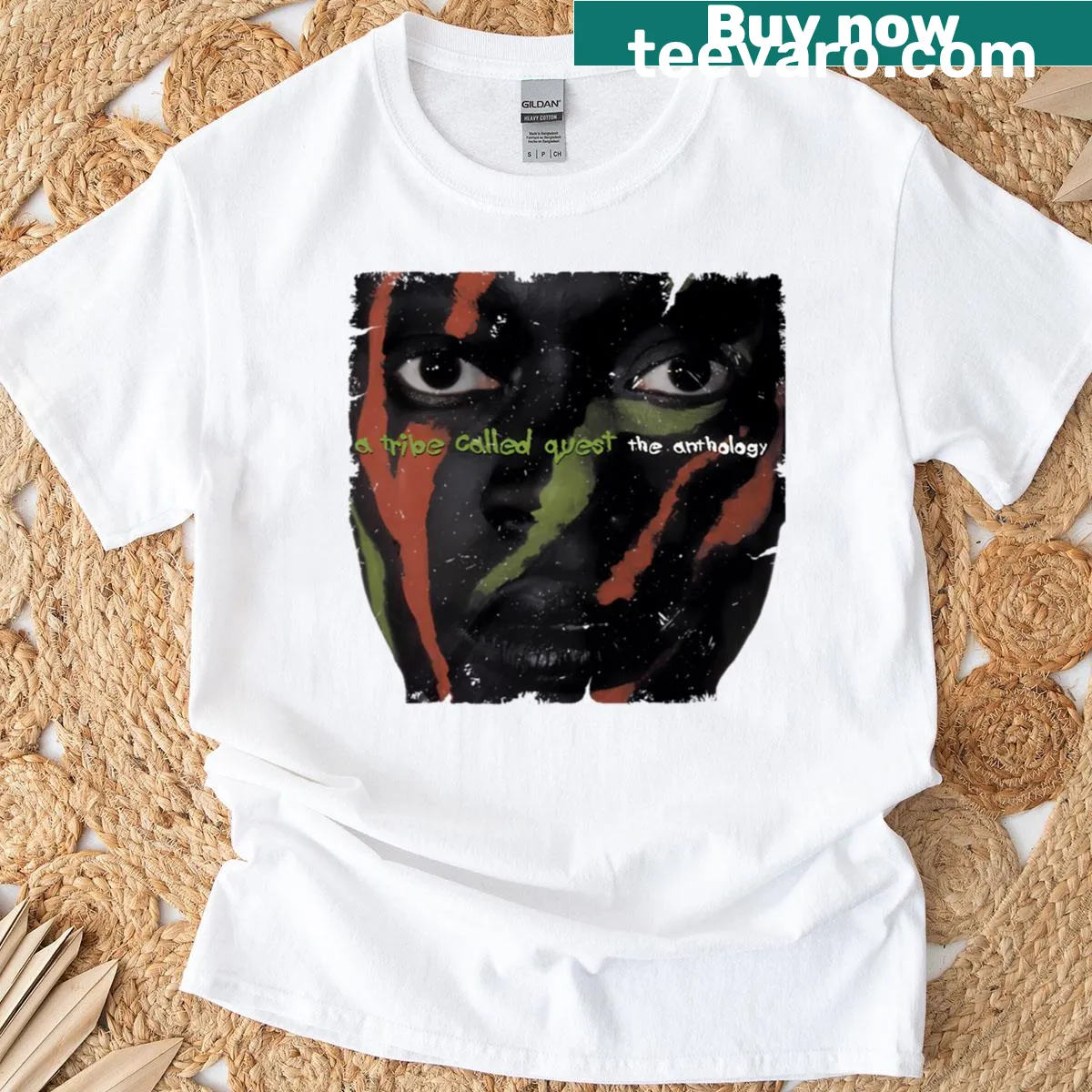 Vintage concert t-shirt with 90s rock band logos — on a men's t-shirt