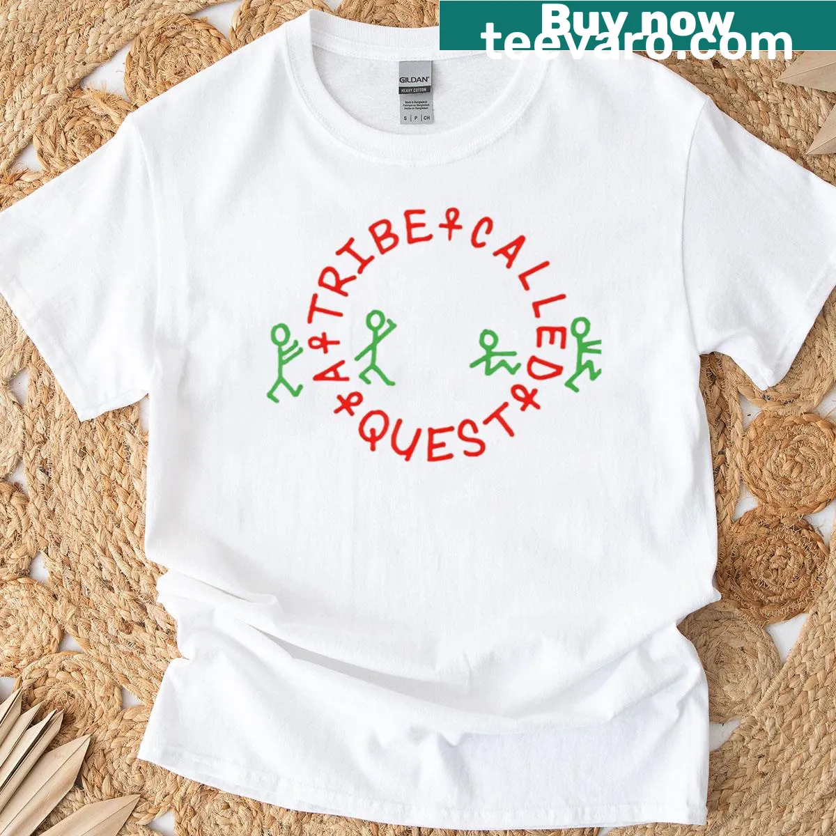 Vintage t-shirt featuring 90s rock band logos — on a men's t-shirt