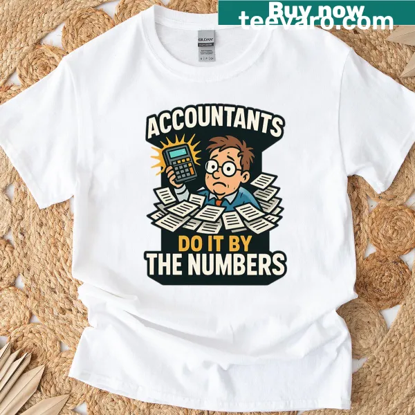 Funny oversized t-shirt for accountants with a humorous quote