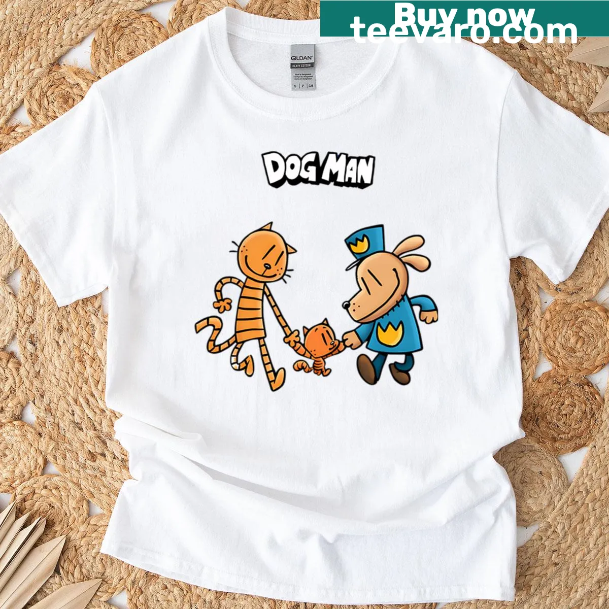 Whimsical cartoon T-shirt for kids featuring adventure themes — on a men's t-shirt