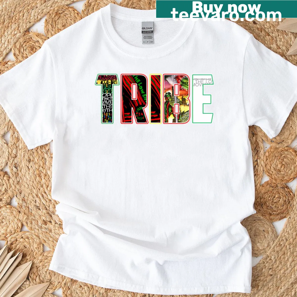 Vintage band logo T-shirt reflecting 90s concert culture — on a men's t-shirt