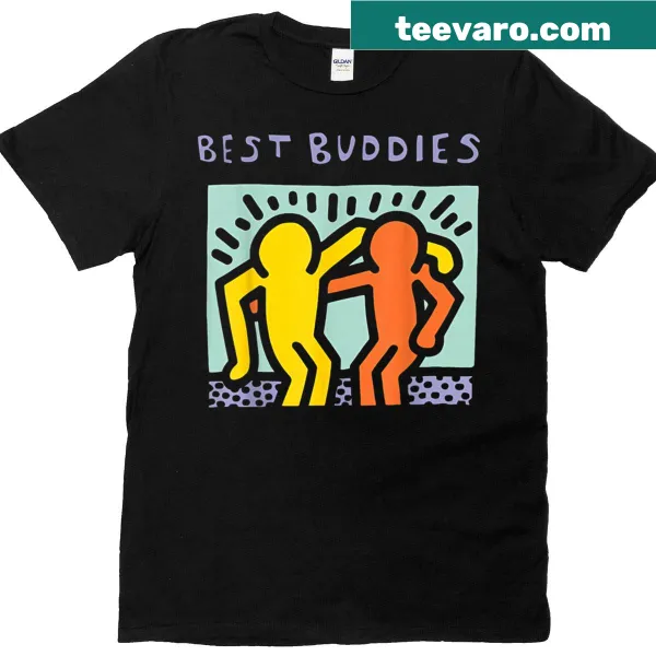 Retro dancing figures graphic for friendship T-shirt