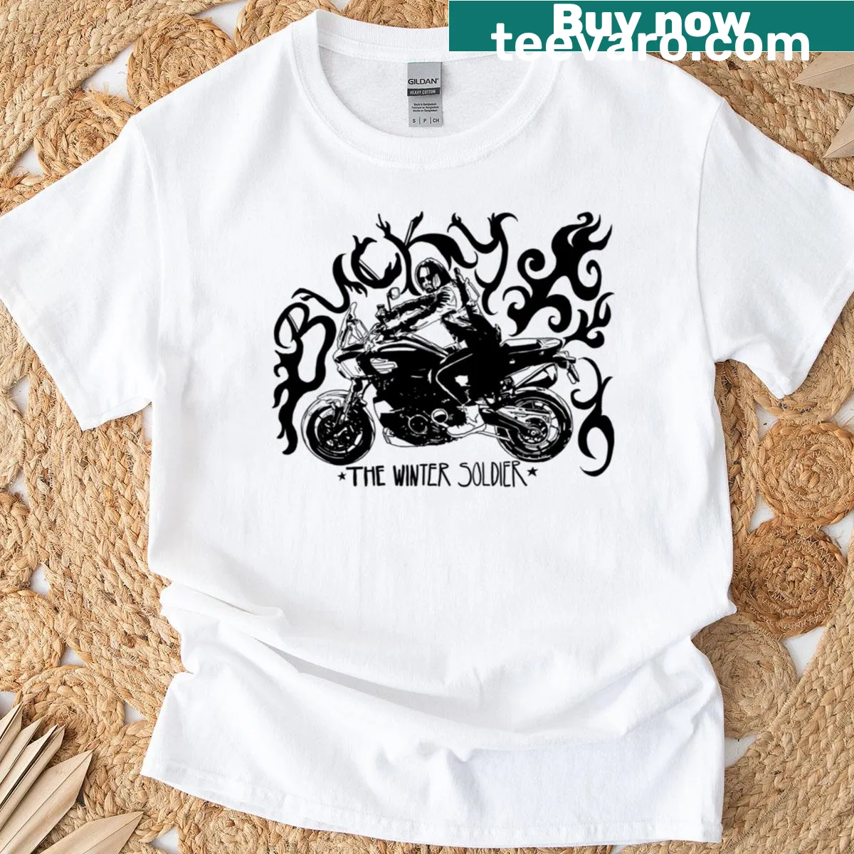 Retro-inspired Bike Bucky T-shirt with cycling-themed graphic — on a men's t-shirt