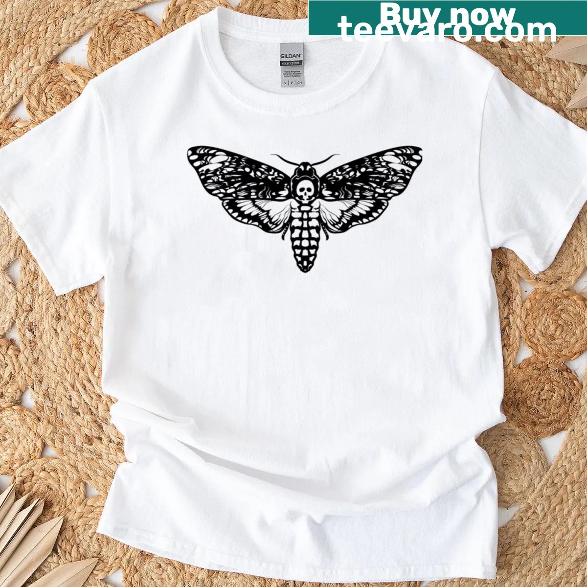 Illustration of Acherontia death's-head hawkmoth — on a men's t-shirt