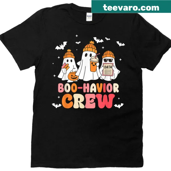 Funny Halloween t-shirt for behavior analysts with cartoon design