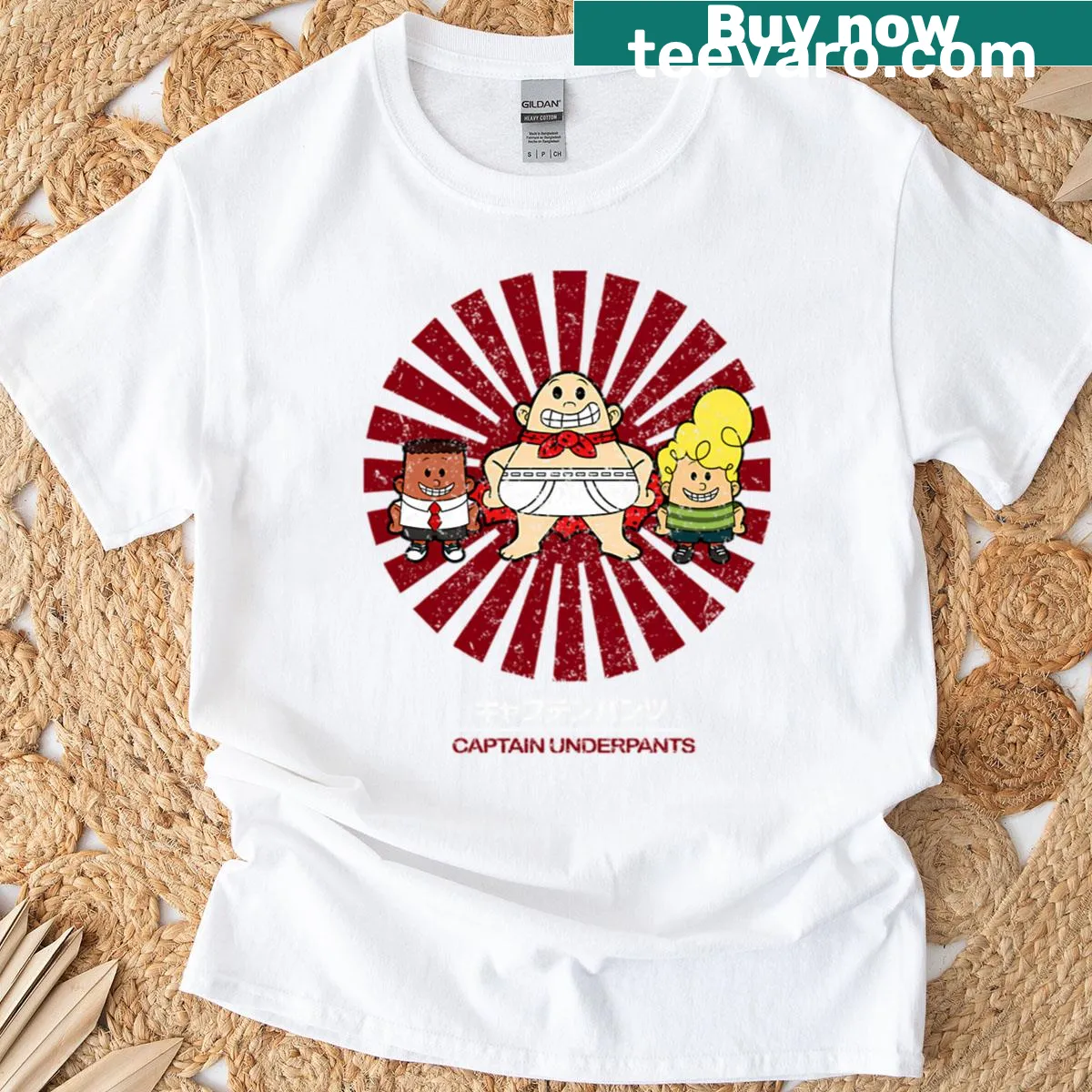 Retro cartoon superhero comic graphic T-shirt — on a men's t-shirt