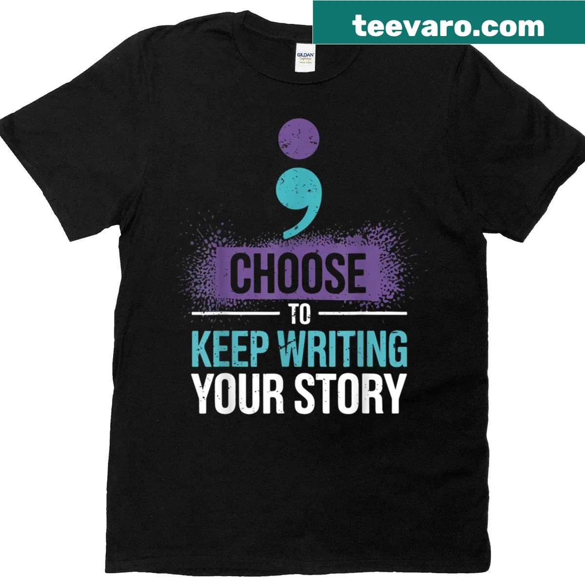 Inspirational typography t-shirt with a motivational message — on a men's t-shirt