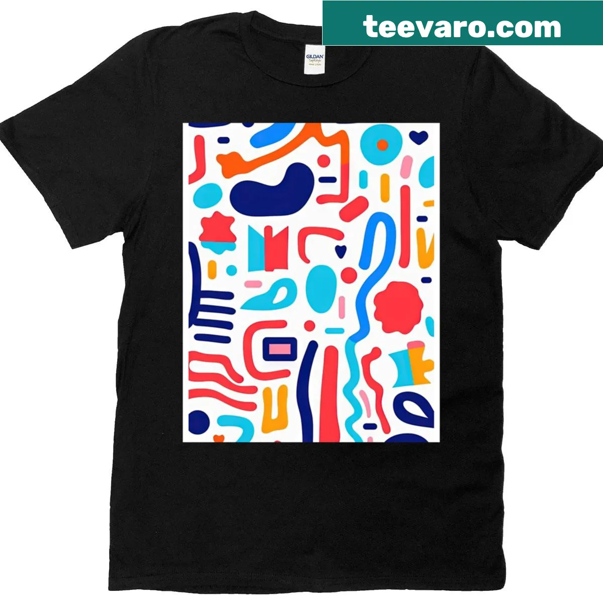 Abstract geometric pattern graphic on a T-shirt — on a men's t-shirt