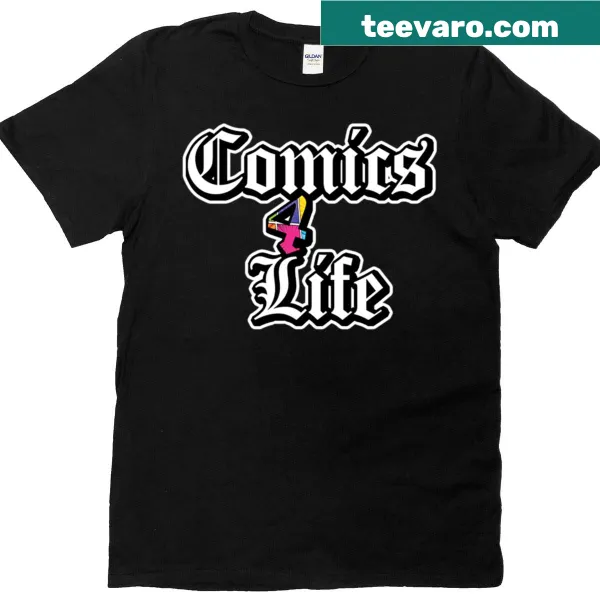 Comics 4 Life logo graphic T-shirt
