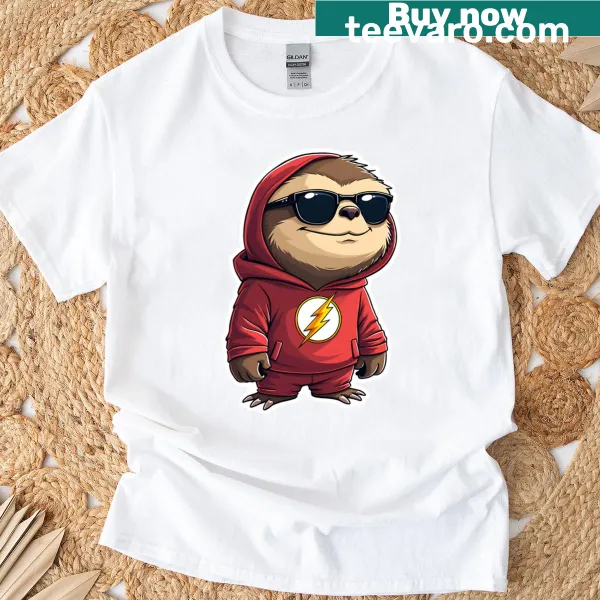 Oversized t-shirt featuring a cool sloth graphic