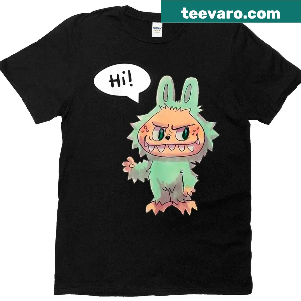 Cute rabbit illustration on a playful kids' t-shirt — on a men's t-shirt