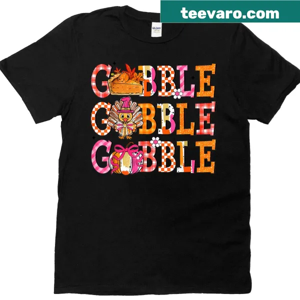 Cute Thanksgiving t-shirt with a turkey pilgrim design
