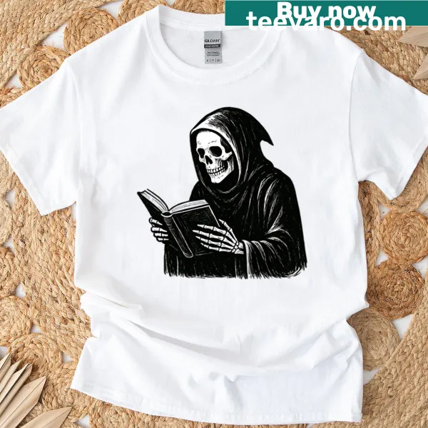Oversized t-shirt featuring a humorous design about reading