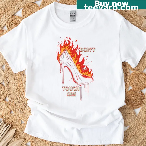 Edgy graphic of a burning high heel with bold text