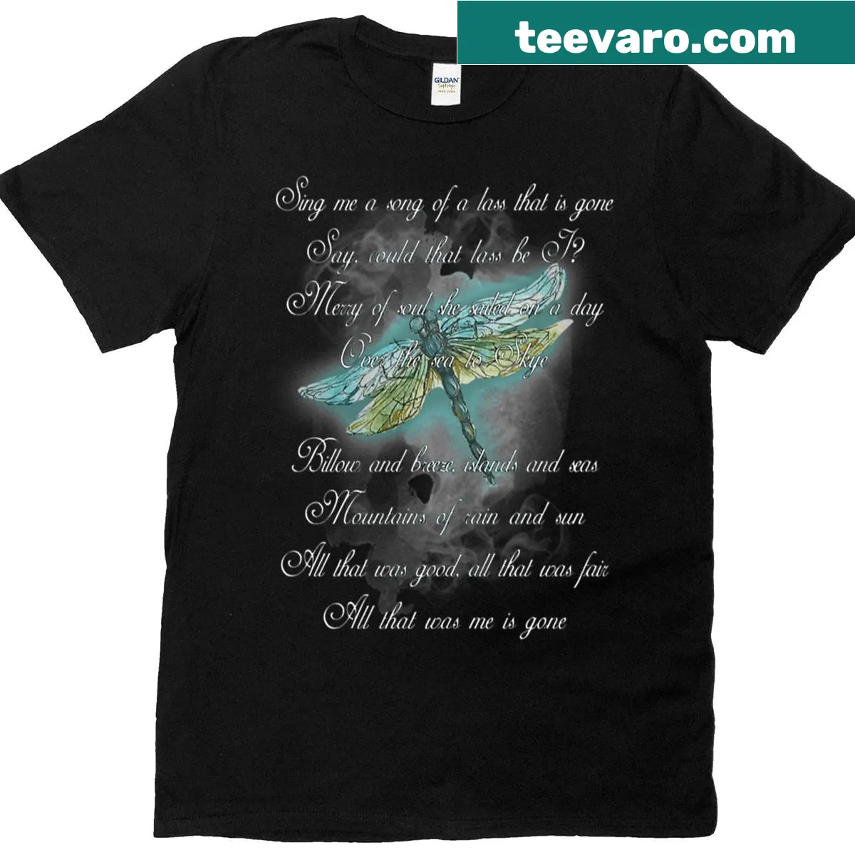 Oversized T-shirt featuring a delicate dragonfly design — on a men's t-shirt