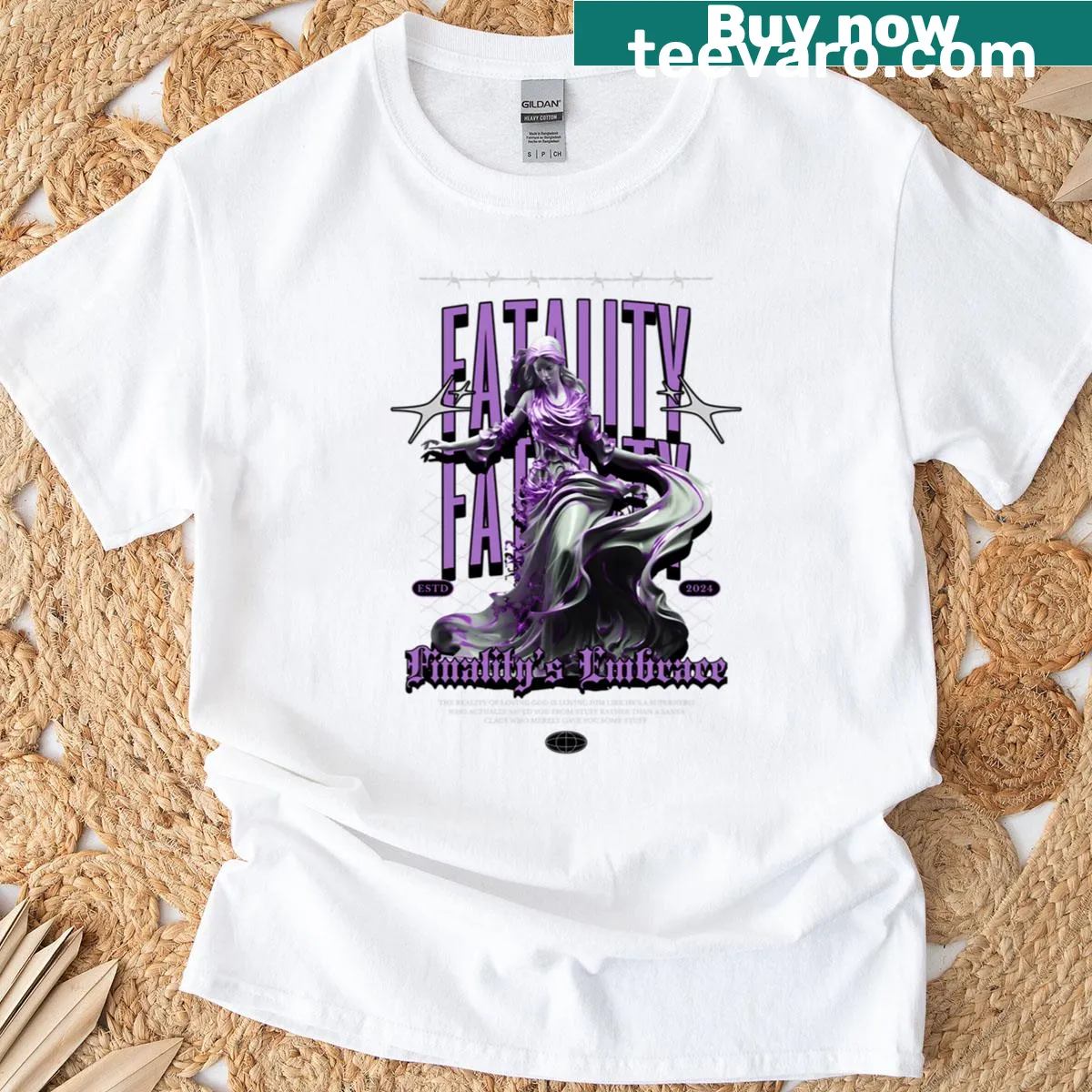 Oversized T-shirt with inspirational typography about loving God. — on a men's t-shirt