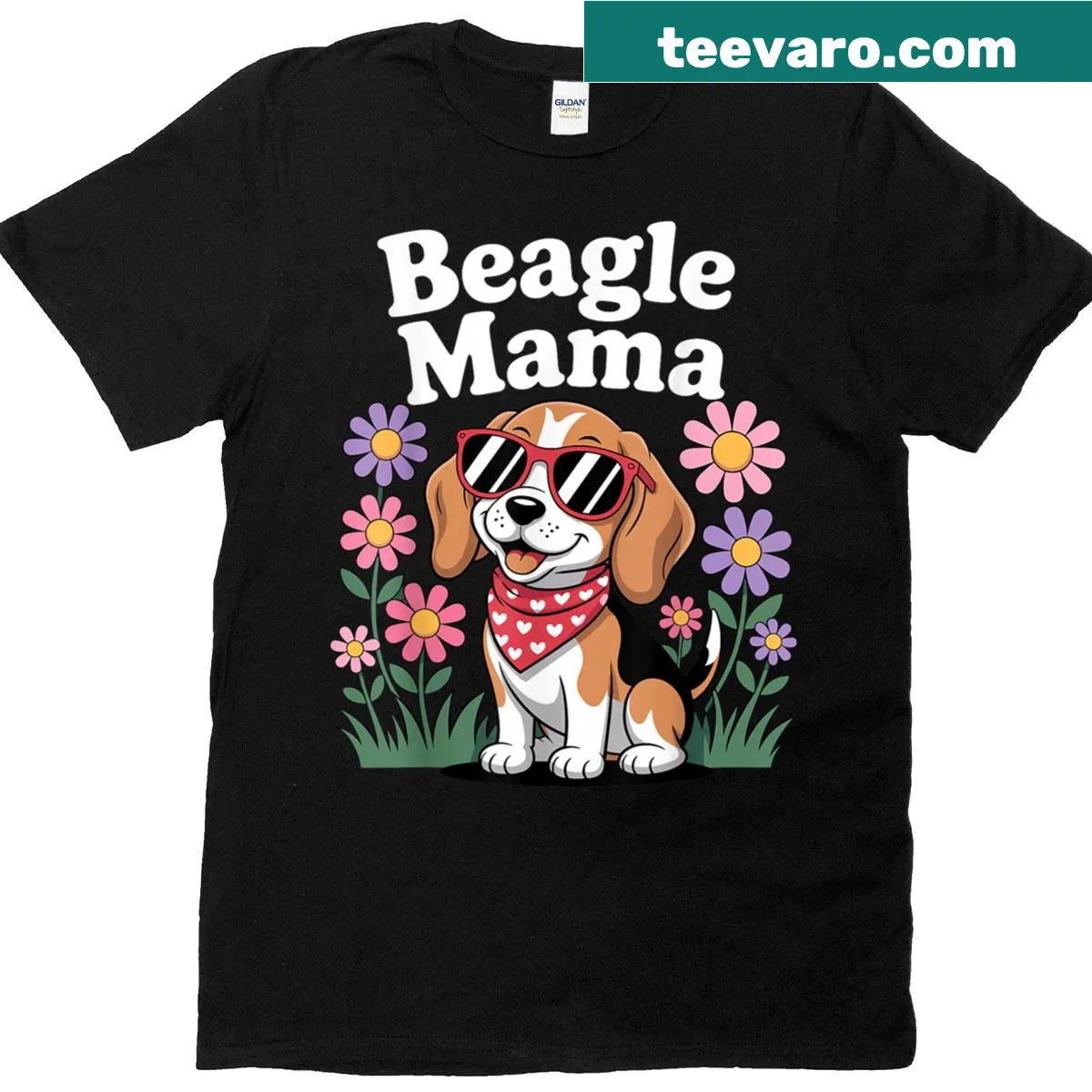 Illustration of a beagle on a t-shirt for dog lovers — on a men's t-shirt