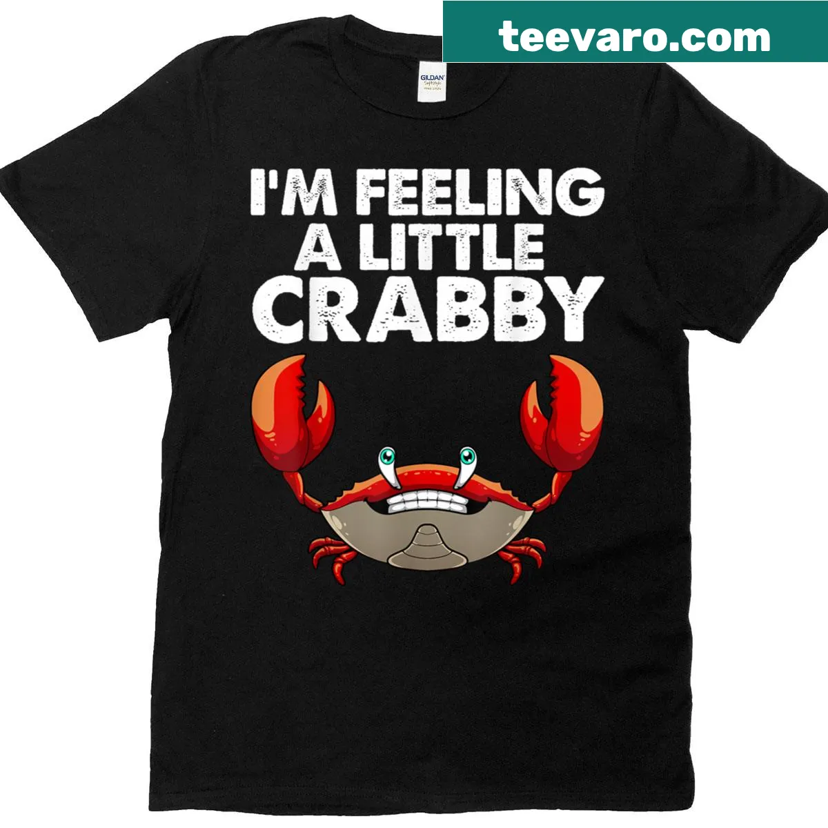 Funny crab illustration t-shirt for crab lovers — on a men's t-shirt