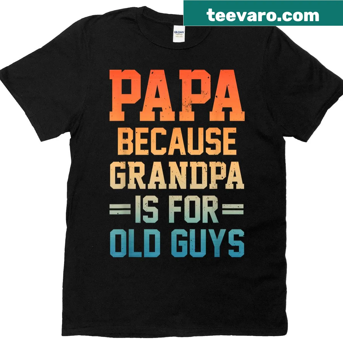 Funny 'Papa' t-shirt designed for grandpas from their grandkids — on a men's t-shirt