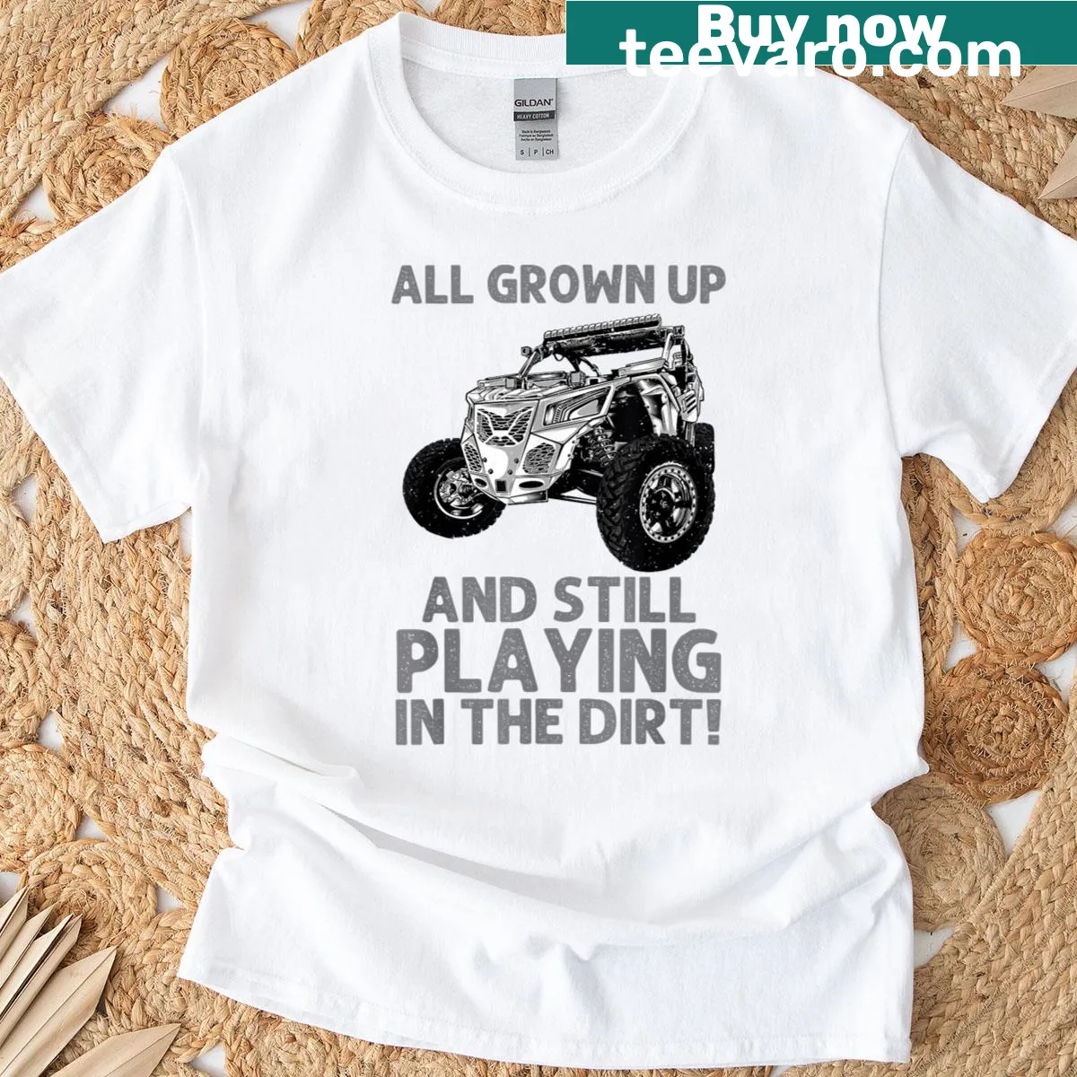 Funny off-roading SXS design t-shirt for adventure lovers — on a men's t-shirt