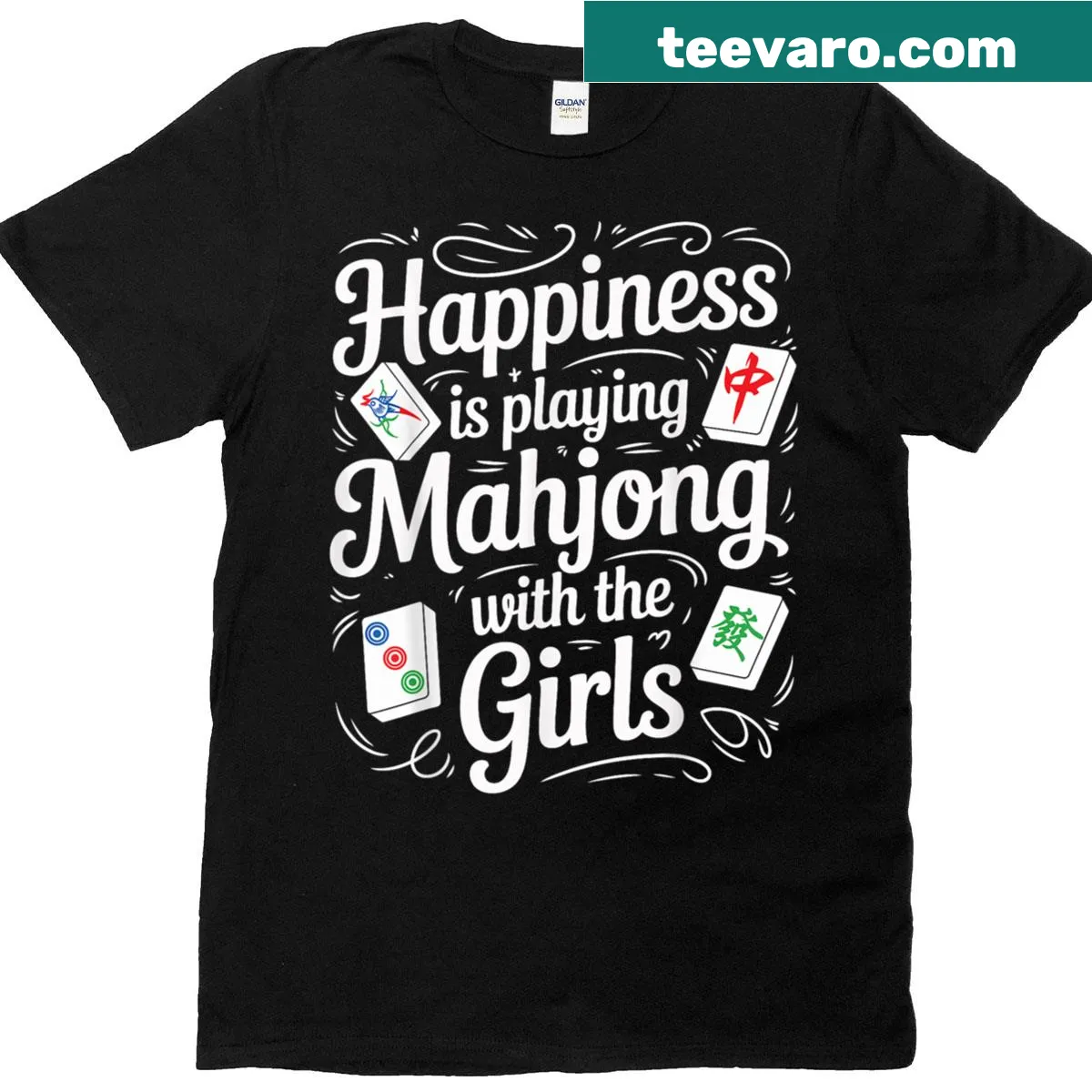 Funny Mahjong game t-shirt for women — on a men's t-shirt