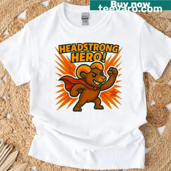 Illustration of a headstrong goat ram on a T-shirt