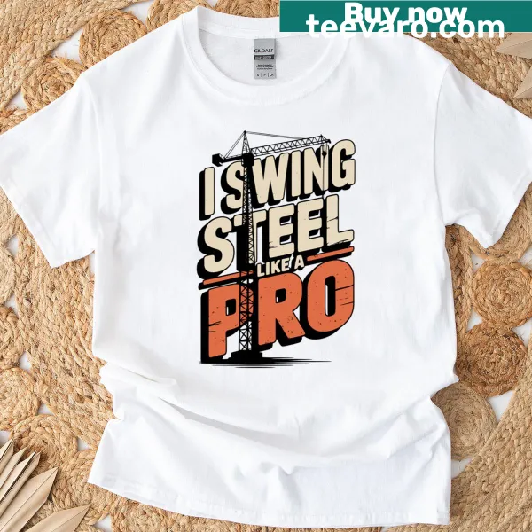 Heavy Equipment Pro Crane Operator T-shirt with bold typography