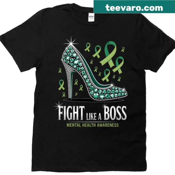 Inspirational typography on a mental health awareness T-shirt