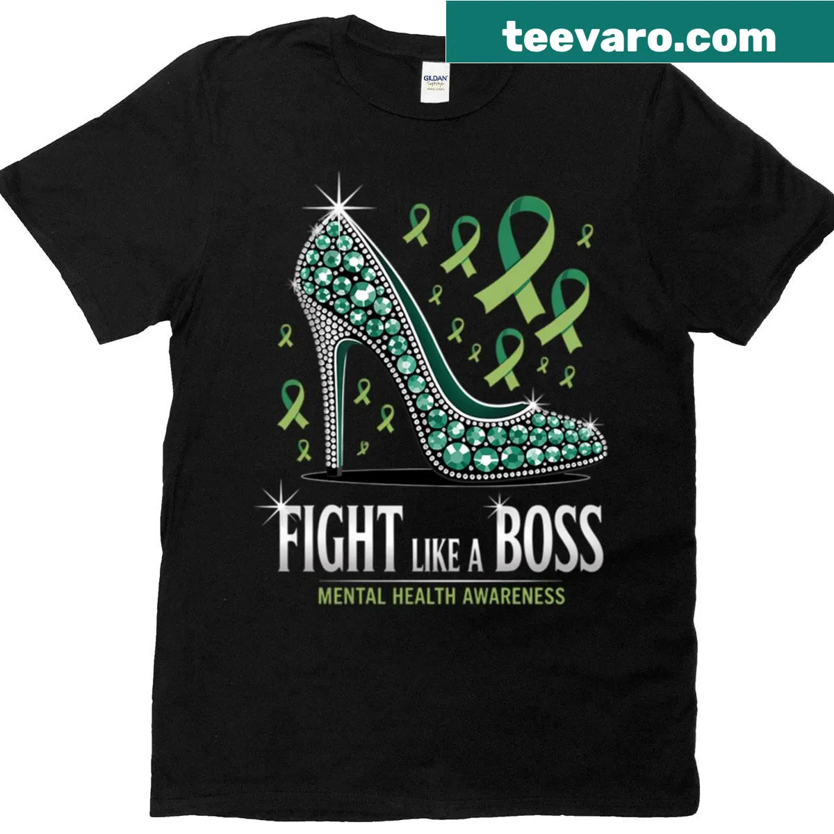 Inspirational typography on a mental health awareness T-shirt — on a men's t-shirt