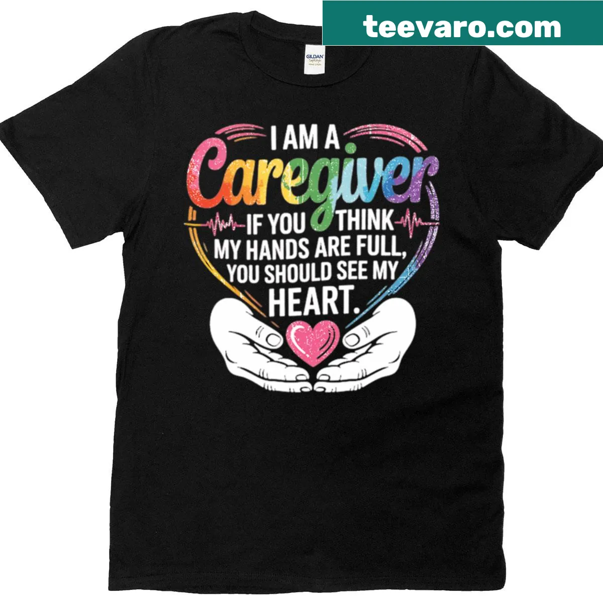 Heartfelt caregiver t-shirt with a touching message — on a men's t-shirt