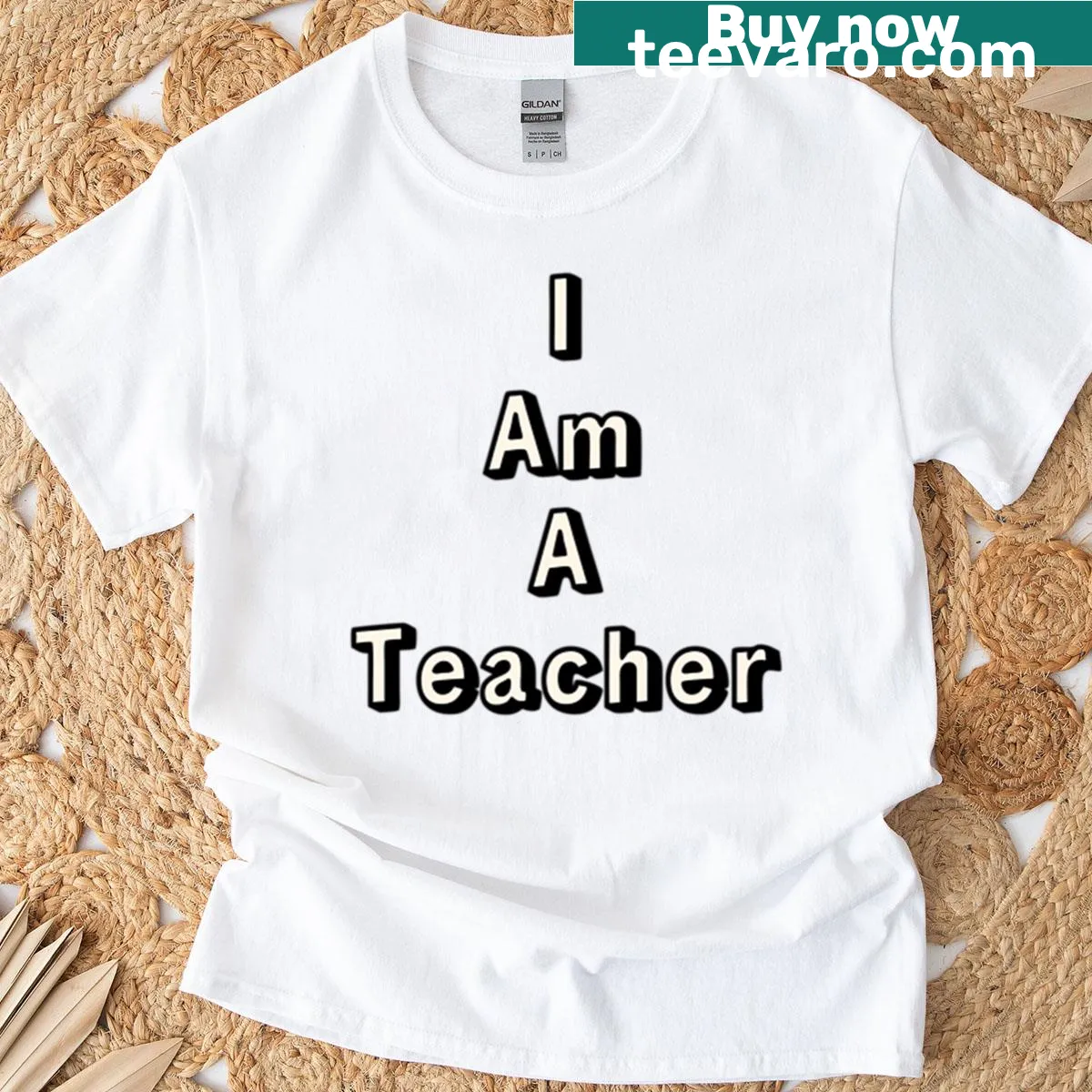 Inspirational teacher quote t-shirt for proud educators — on a men's t-shirt