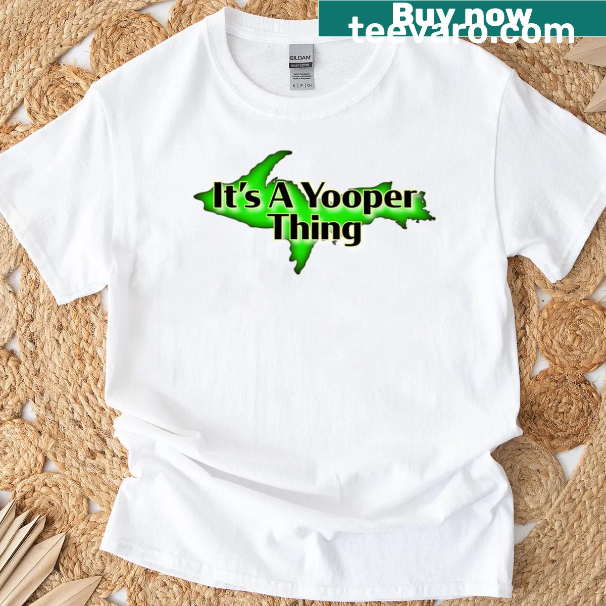T-shirt with the phrase 'It's A Yooper Thing' celebrating Upper Peninsula culture — on a men's t-shirt