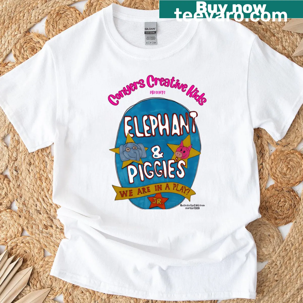 Vintage comic book themed t-shirt for kids with playful logo — on a men's t-shirt