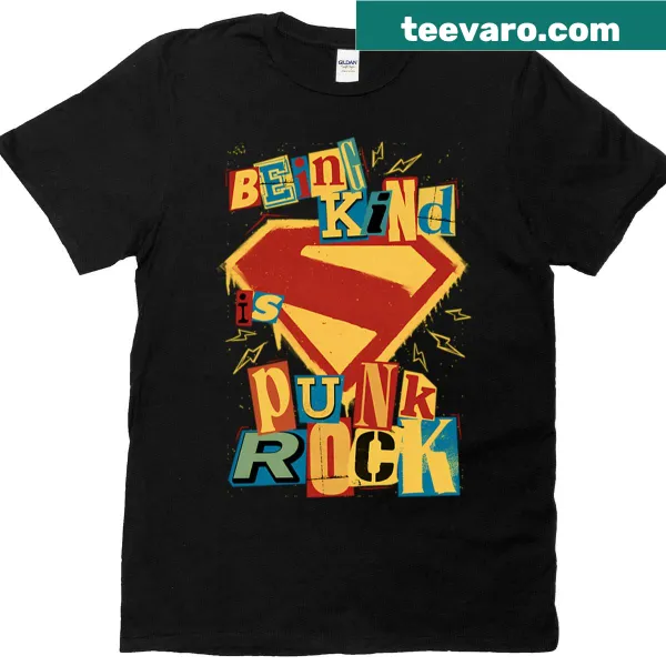 Playful superhero graphic with punk elements on T-shirt