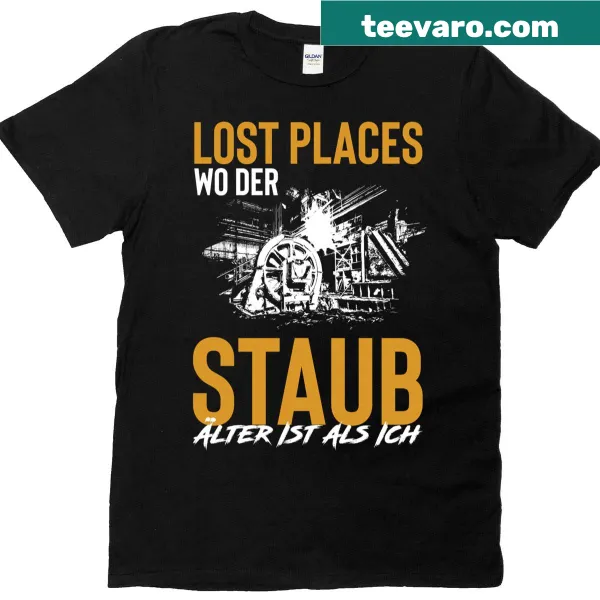 Vintage-style t-shirt featuring abandoned building graphics for urban exploration
