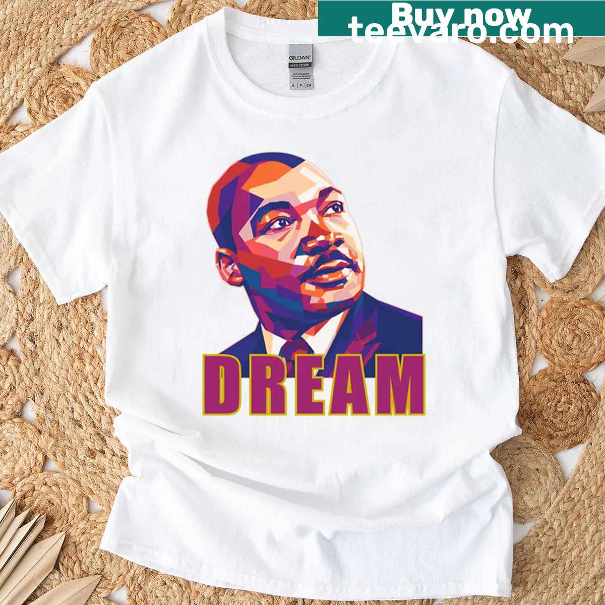 Martin Luther King Jr. Dream graphic T-shirt — on a men's t-shirt