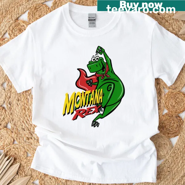 Oversized vintage-style T-shirt featuring a playful Rex graphic