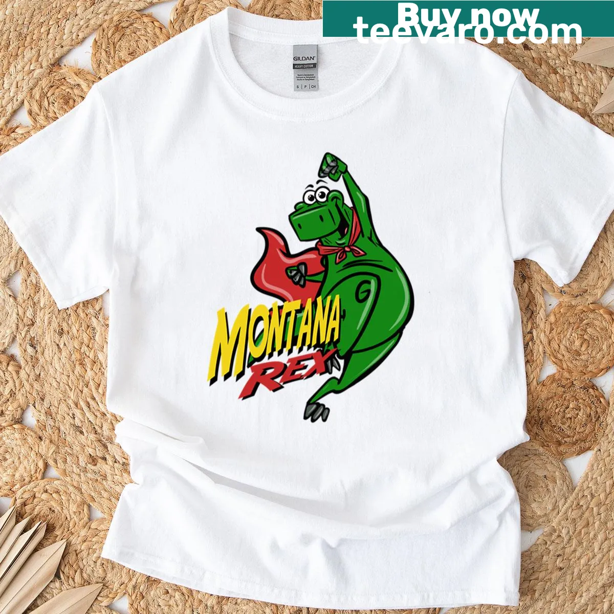 Oversized vintage-style T-shirt featuring a playful Rex graphic — on a men's t-shirt