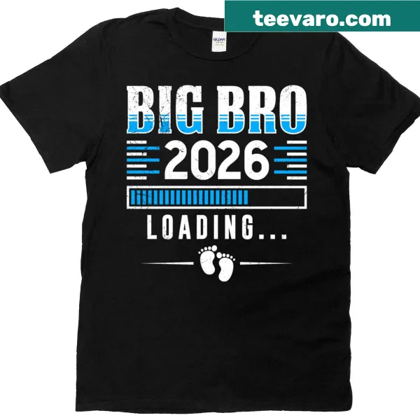 Big Bro Loading 2026 graphic T-shirt for older brothers