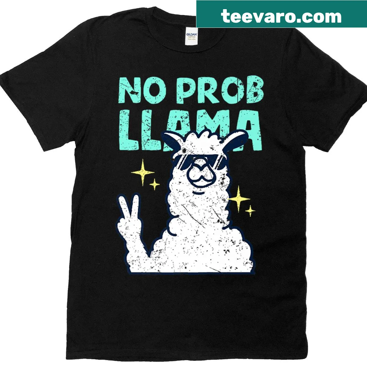 Cute T-shirt featuring a llama with sunglasses and a chill slogan — on a men's t-shirt