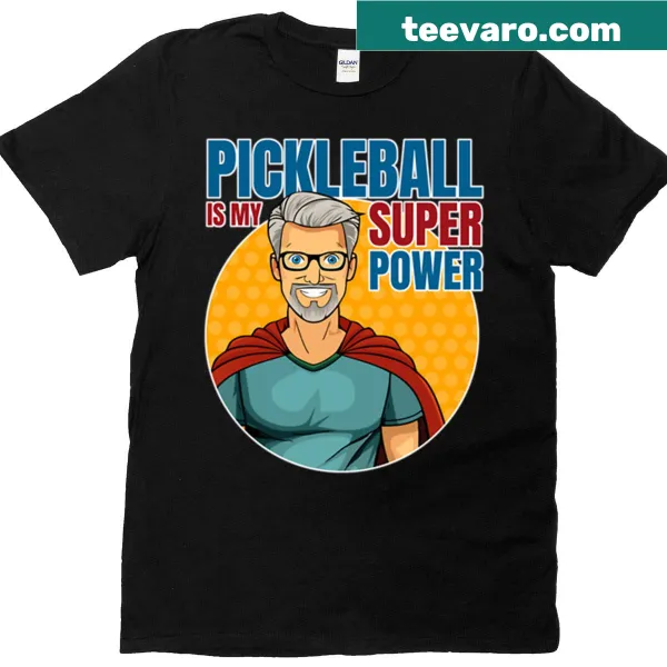 Active T-shirt with pickleball superhero graphic