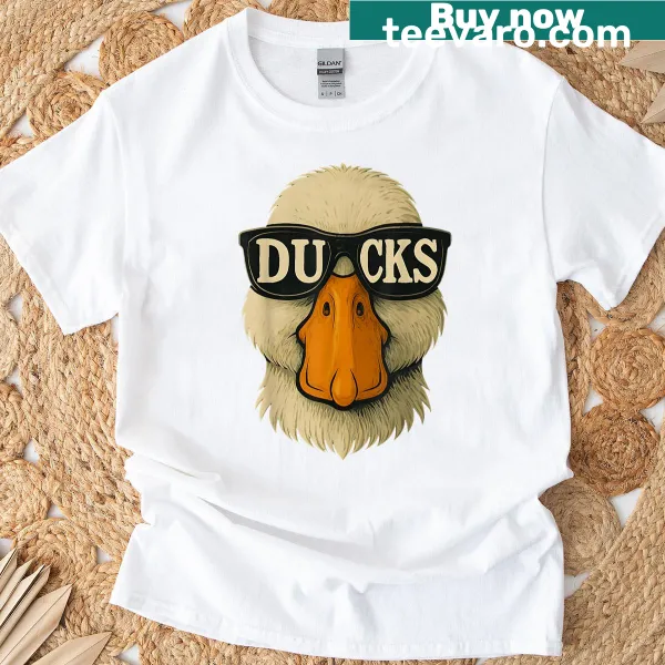 Retro Ducks name graphic T-shirt for nature lovers