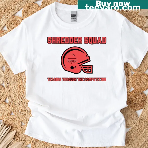 Edgy Shredder Squad t-shirt with bold lettering