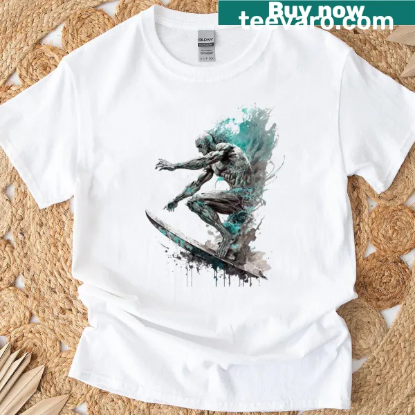 Illustration of the Silver Surfer fading out on t-shirt